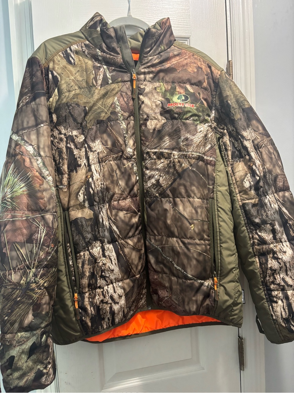 Mossy Oak Realtree Camo Jacket with Orange Lining